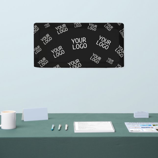 Your Design, Photo or Business Logo Randomly Tiled Banner (Tradeshow)
