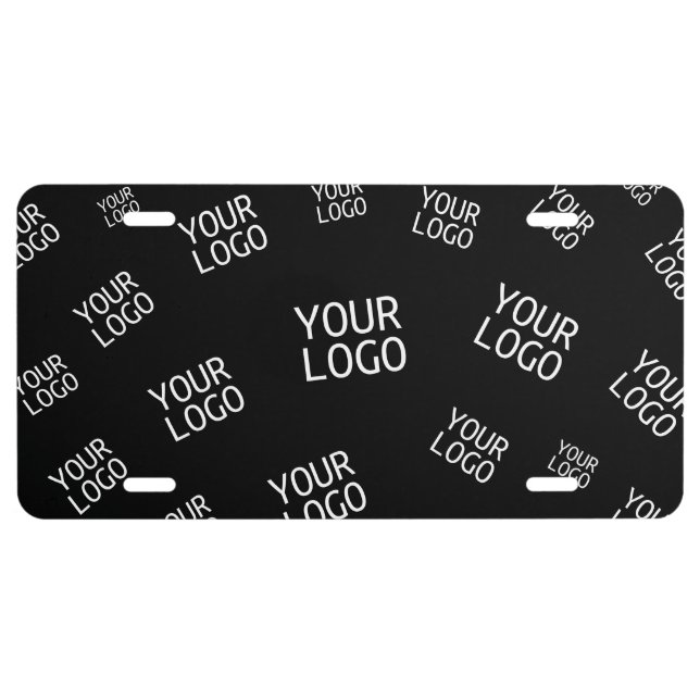 Your Design, Photo or Business Logo Randomly Tiled License Plate (Front)