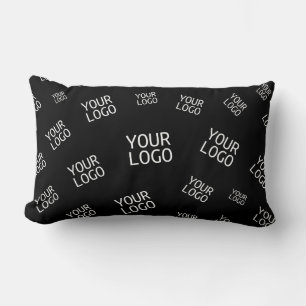 Your Design, Photo or Business Logo Randomly Tiled Lumbar Pillow