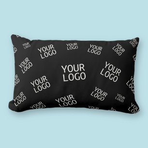 Your Design, Photo or Business Logo Randomly Tiled Lumbar Pillow
