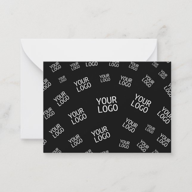 Your Design, Photo or Business Logo Randomly Tiled Note Card (Front)