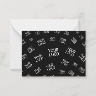 Your Design, Photo or Business Logo Randomly Tiled Note Card