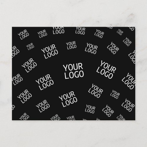 Your Design Photo or Business Logo Randomly Tiled Postcard