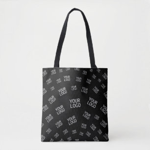 Your Design, Photo or Business Logo Randomly Tiled Tote Bag