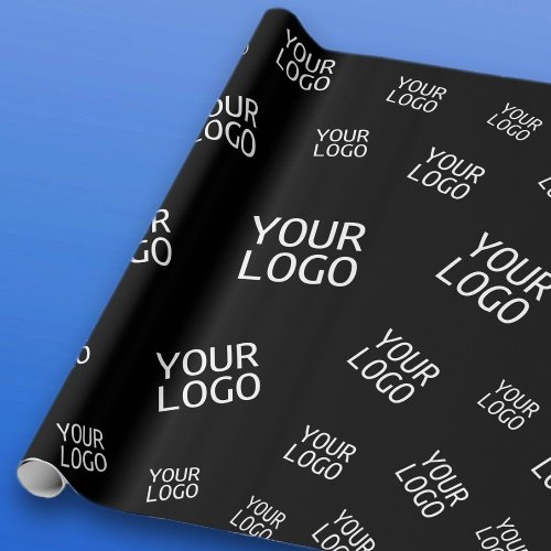 Your Design Photo or Business Logo Randomly Tiled Wrapping Paper