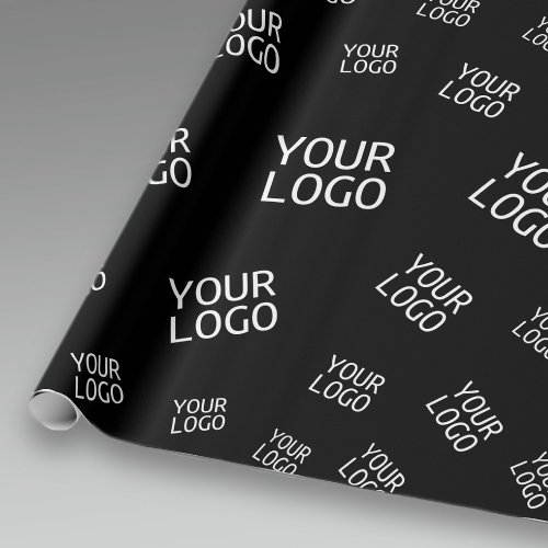 Your Design Photo or Business Logo Randomly Tiled Wrapping Paper