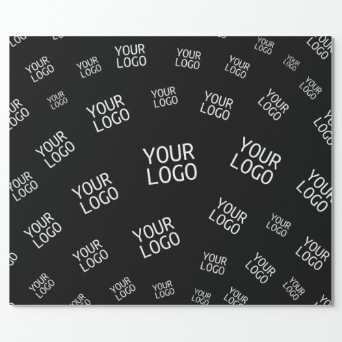 Your Design Photo or Business Logo Randomly Tiled Wrapping Paper