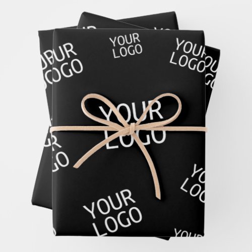 Your Design Photo or Business Logo Randomly Tiled Wrapping Paper Sheets