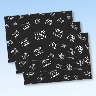 Your Design, Photo or Business Logo Randomly Tiled Wrapping Paper Sheets