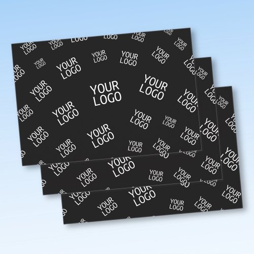 Your Design Photo or Business Logo Randomly Tiled Wrapping Paper Sheets