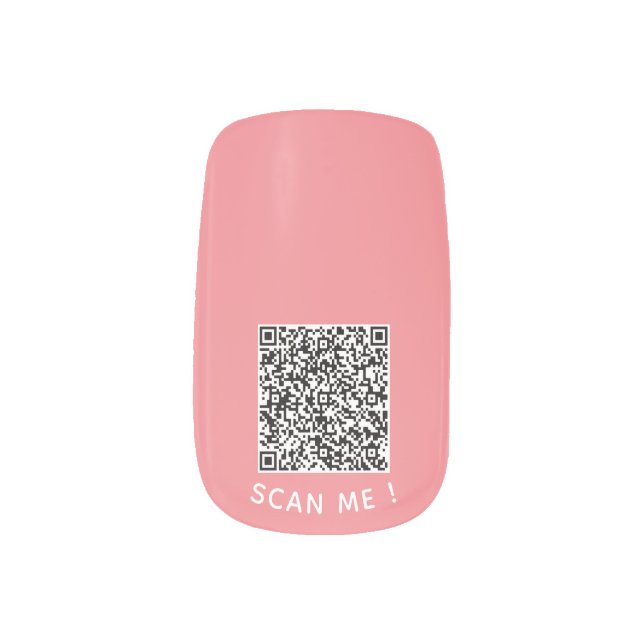Your Design QR Code Funny Nail Art Custom Color (Left Thumb)
