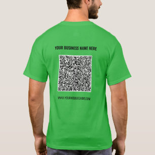 Your Design QR Code T-Shirt Example Custom Text