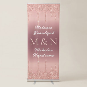 Your Design Rose Gold Wedding Decor Banner Example