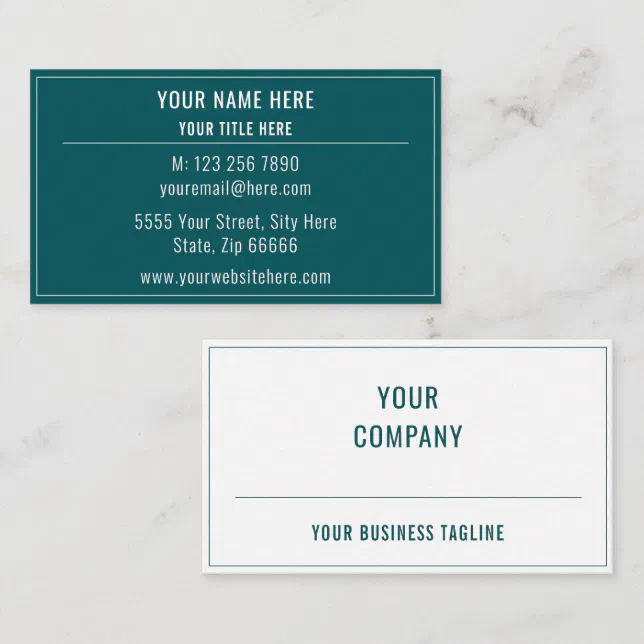 Your Design Two Colors Business Card Template | Zazzle