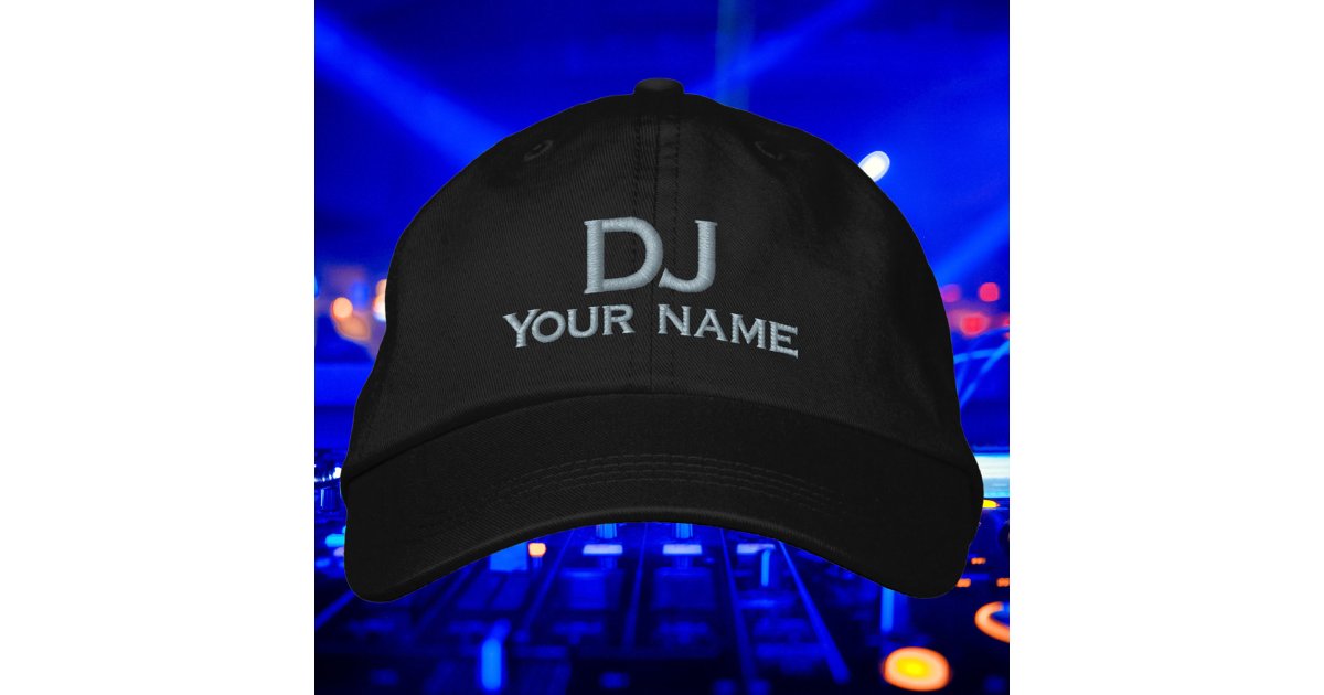 Your DJ name cap outfit clothing Embroidered Hat | Zazzle