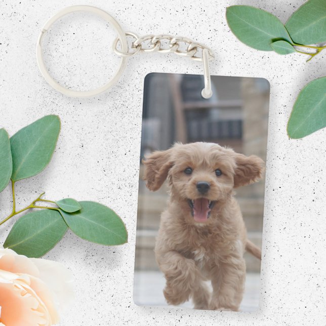 Your Dog | 2 Photo Upload Cute Pet Picture Keychain (Creator Uploaded)