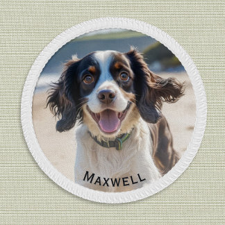 Your Dog Custom Photo and Name Stylish Patch