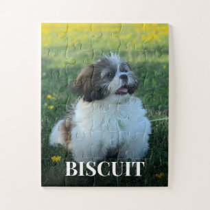 Your dog Name Photo Custom puppy Jigsaw Puzzle