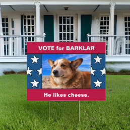Your Dog On Funny Political Parody Election Yard Sign