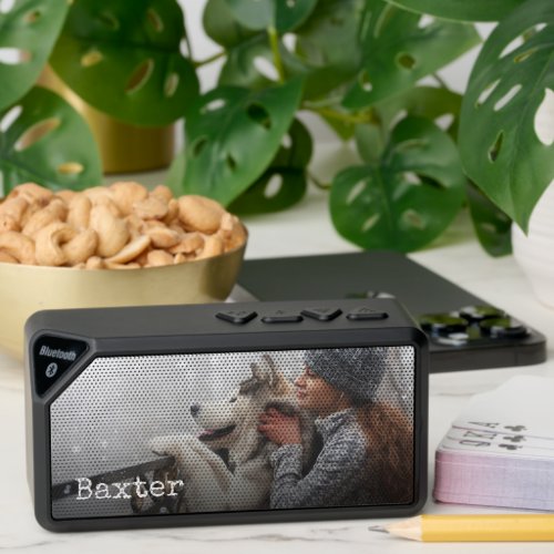 Your Dog or Pet Photo with Name Bluetooth Speaker