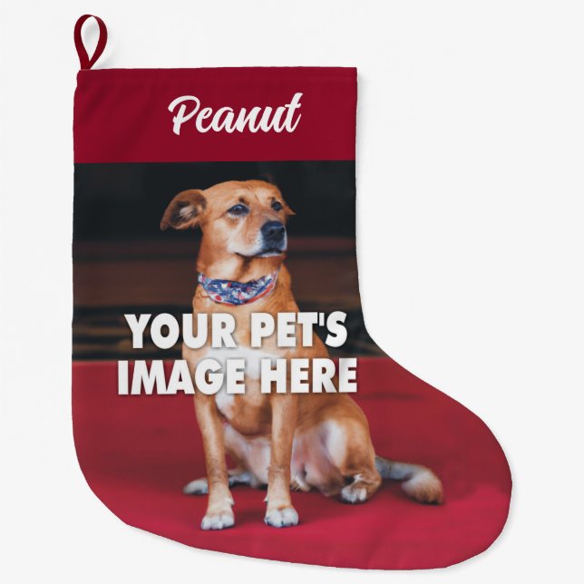 Your Dog Photo Christmas Stocking (Front)