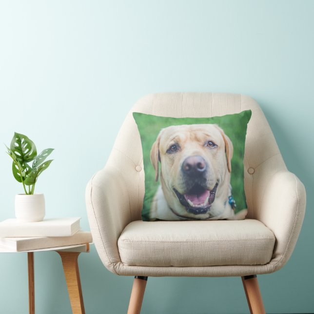  Your Dog Photo Keepsake Personalized Throw Pillow (Chair)