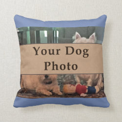 Your Dog Photo Pillow, Your Colors, Text, Picture Throw Pillow