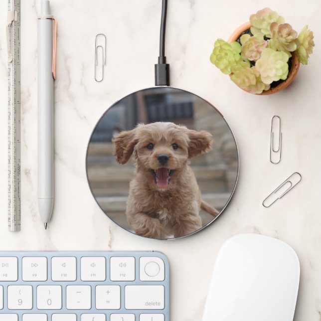 Your Dog | Photo Upload Cute Pet Picture Wireless Charger (Desk)