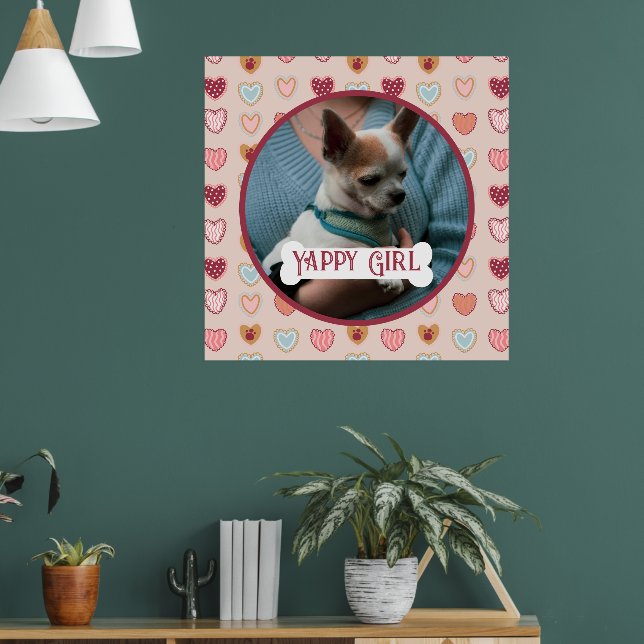 Your Dog Photo Valentine Heart Poster (Living Room 1)