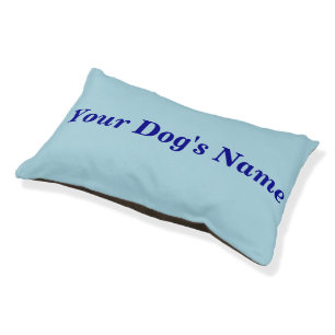 Your Dog’s Name on Light Blue Dog Bed