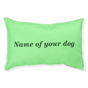 Your Dog’s Name on Light Green Bed