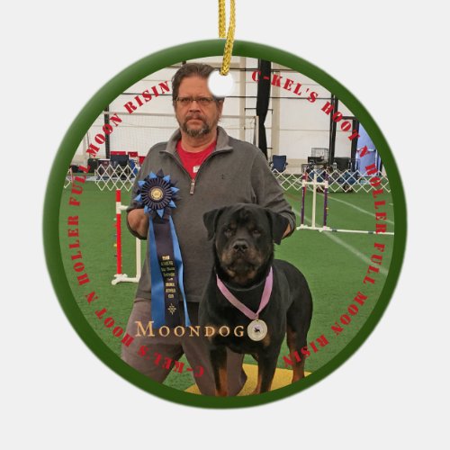 Your Dog Show Champion 2 Photo Ceramic Ornament
