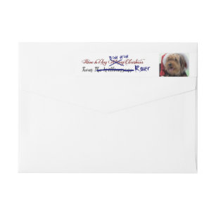 Your Dog Steals Your Christmas Return Address Wrap Around Label
