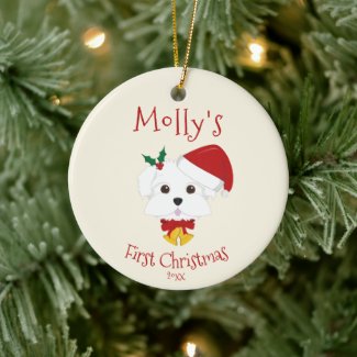 Your Dog's First Christmas - Cute Maltese