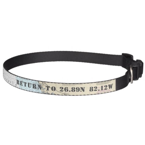 Your Dogs Name Latitude Longitude Nautical Pet Collar