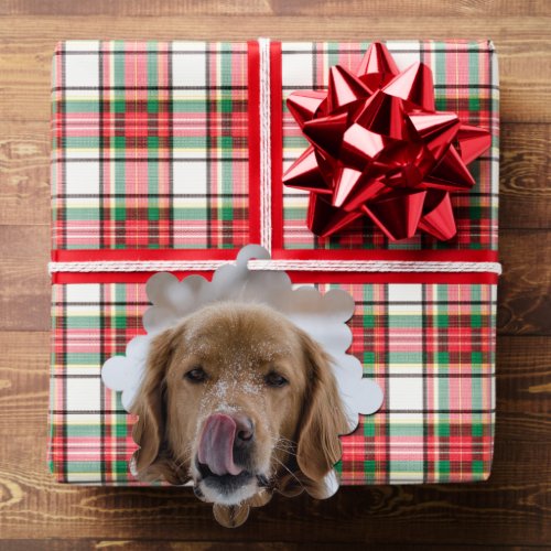 Your Dogs Photo Christmas Ornament Card