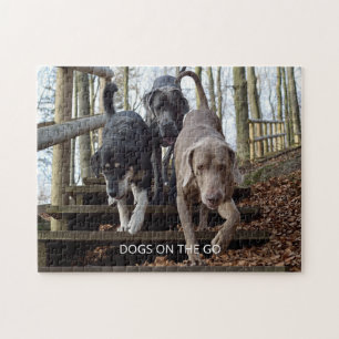 Your Dogs Photo Custom Dogs On The Go Jigsaw Puzzle