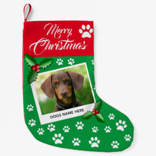 Your Dog's Photo Cute Dog Small Christmas Stocking