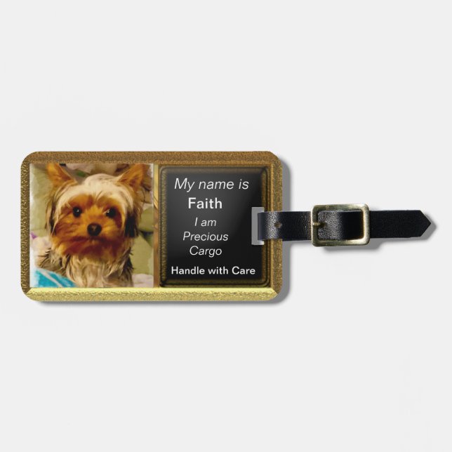 Your Dog's Photo Traveler Luggage Tag (Front Horizontal)