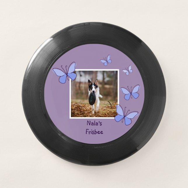 Your Dog's Violet & Blue Butterfly Flutter Wham-O Frisbee (Front)