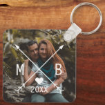 Your Elegant Classy Monogrammed Love Heart Arrows Keychain<br><div class="desc">Cute romantic love heart and crossed arrows in a stylish modern typography font. With option to personalize or customize with photo of your choice. Unique keepsake,  birthday,  anniversary,  Valentine's Day gift,  or Christmas stocking stuffer. Easily customizable with a photograph of your choice.</div>