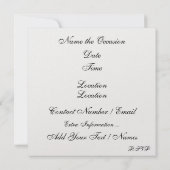Your Elegant Occasion - SRF Save The Date (Back)