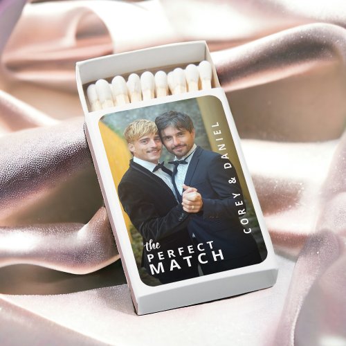 Your Elegant Photo Gay Wedding Matchboxes