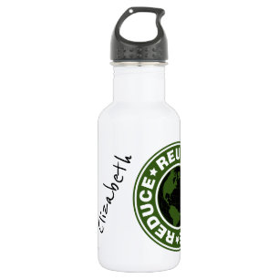 YOUR exact beverage specs 'Reuse Recycle' Stainless Steel Water Bottle