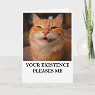 Your Existence Pleases Me Funny Birthday Card