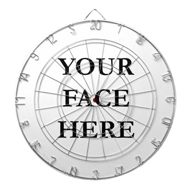 YOUR FACE custom photo Dart Board (Front)