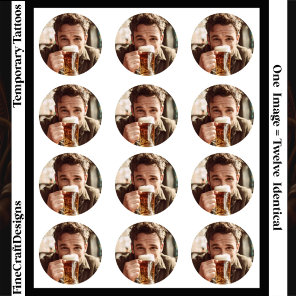 Your Face, Drawing, Photo, Writing etc 12 Custom   Temporary Tattoos