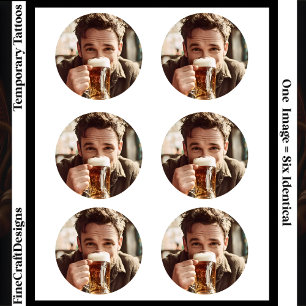 Your Face, Drawing, Photo, Writing etc 6 Custom   Temporary Tattoos