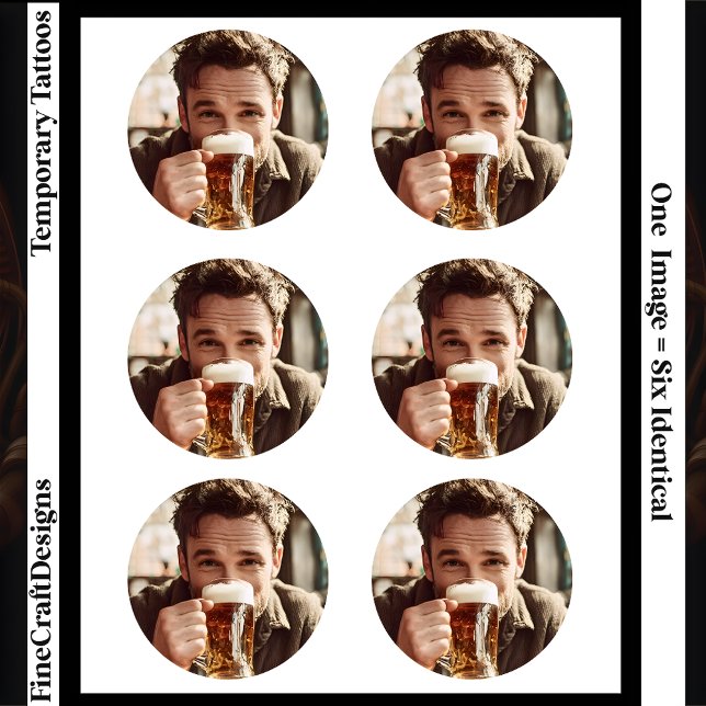 Your Face, Drawing, Photo, Writing etc 6 Custom   Temporary Tattoos (Creator Uploaded)