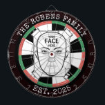 Your Face Here Dartboard<br><div class="desc">A dartboard is a popular recreational and competitive game that provides hours of fun for players of all ages and skill levels. Typically made from sisal fibers, cork, or electronic components, dartboards are designed to withstand the impact of darts while offering precise scoring zones. Standard dartboards feature a circular design...</div>